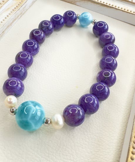 High Quality Charoite × High Quality Larimar