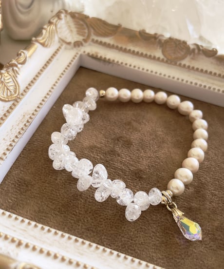 crystal× Freshwater pearl　（mini）