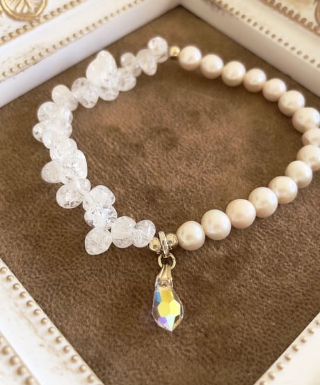crystal× Freshwater pearl　（mini）