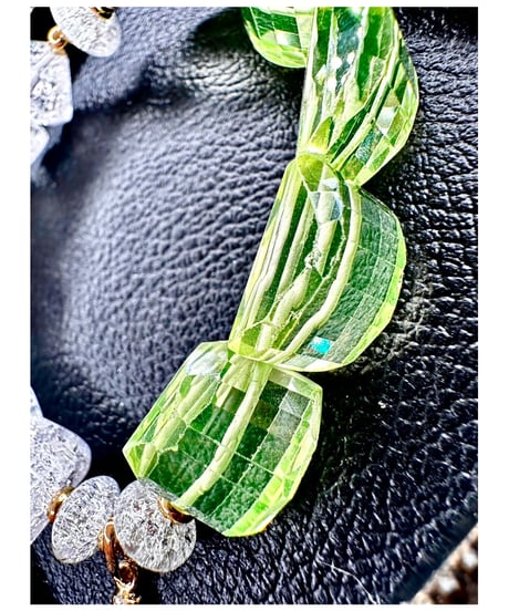 High Quality Green Spinel × High Quality Crackle Quartz （限定１本）