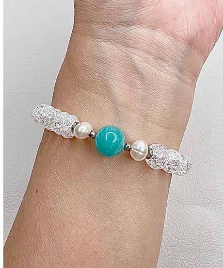 Amazonite × Crackle Quartz