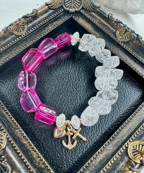 Pink Sapphire × High Quality Crackle Quartz （限定１本）