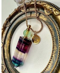 Fluorite Point Bottle Necklace Pendant