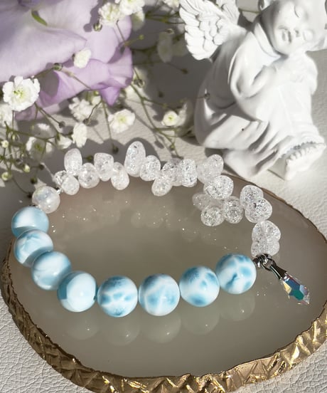 High Quality Larimar ×  Crackle Quartz