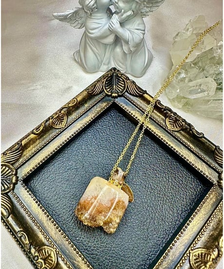 Citrine Bottle Pendant Necklace