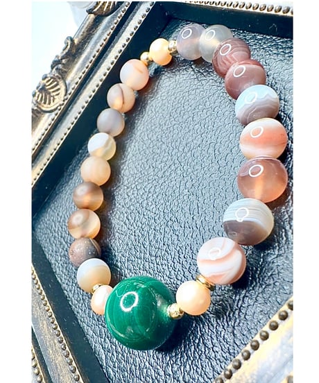 Botswana Agat × Matte Botswana Agat × Malachite