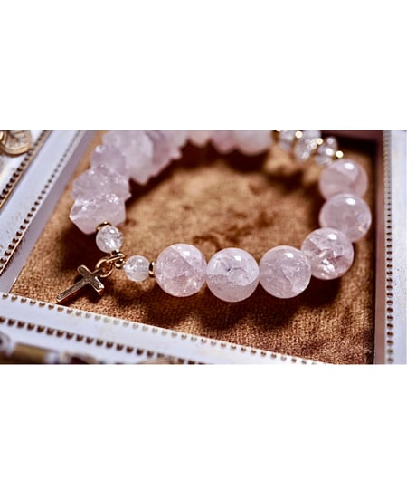 Raw Rosequartz × Crackle Rosequartz