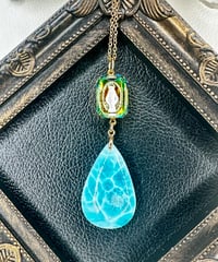 vintage glass × High Quality Larimar （限定１本）