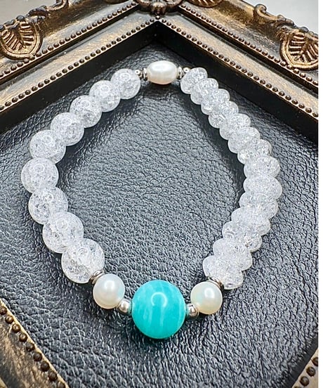 Amazonite × Crackle Quartz
