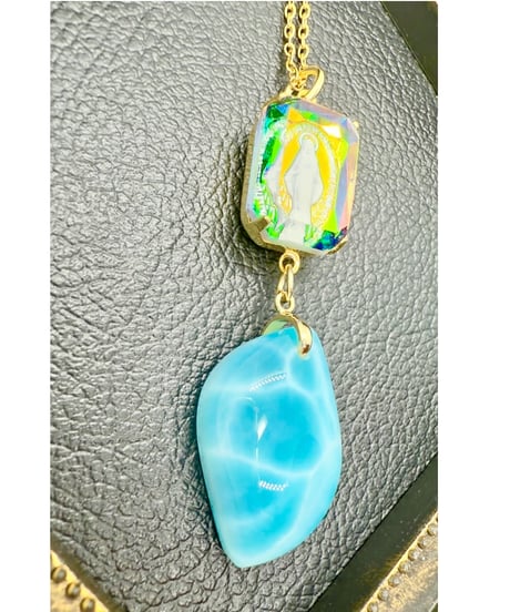 vintage glass × High Quality Larimar （限定１本）