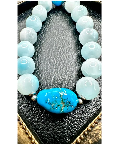 Ice Larimar × High Quality Kingman Turquoise
