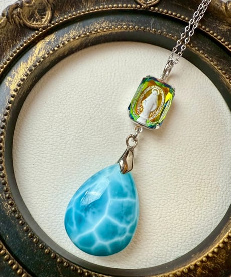 High Quality Larimar × vintage glass（限定１本）
