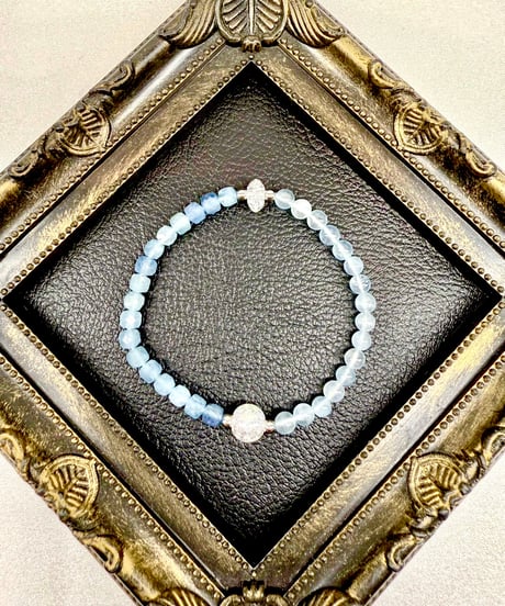 546 クラッククォーツ×アクアマリン　幸運　海の守り石　コミュニケーション能力 546 クラッククォーツ×アクアマリン 幸運 海の守り石