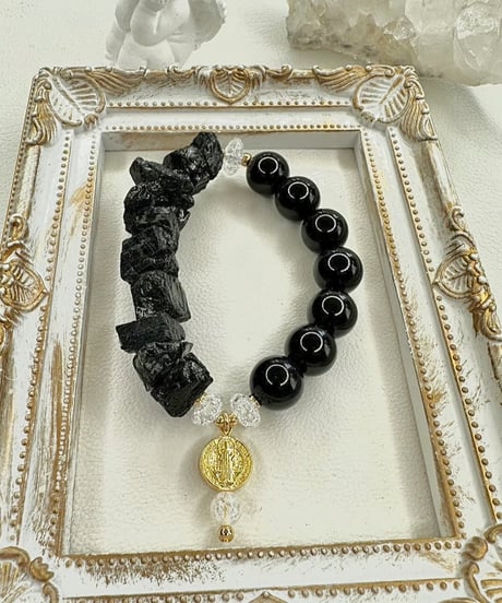 Morion × Raw Tourmaline (限定数本）