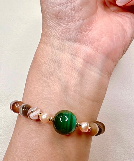 Botswana Agat × Matte Botswana Agat × Malachite