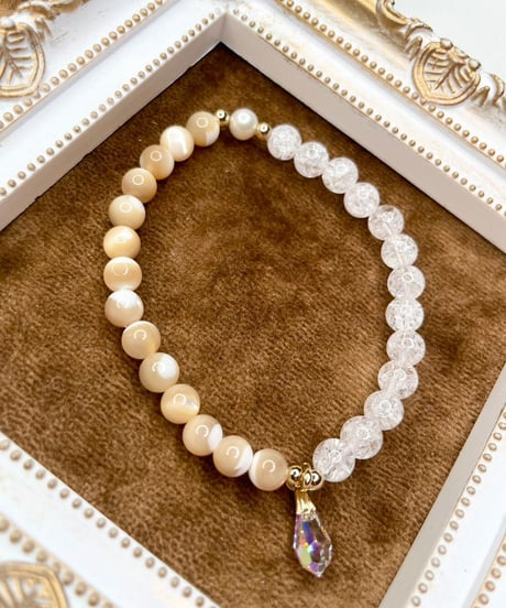 mother of pearl× crystal