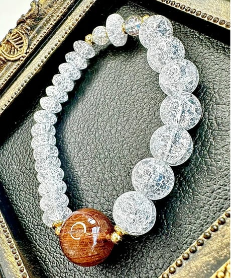 High Quality Copper Rutile Quartz  × Crackle Quartz