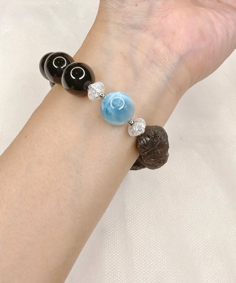 High Quality Larimar × Morion × Cintamani  (限定１本）