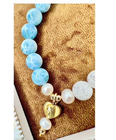 High Quality Larimar × Crackle Quartz