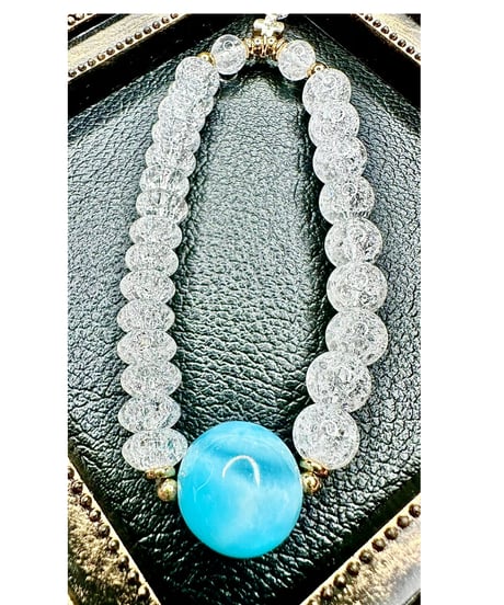 High Quality Larimar × Crackle Quartz
