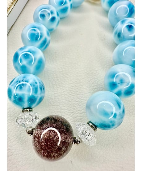 High Quality Larimar × High Quality Super Seven × High Quality Golden Rutile Quartz （限定１本）
