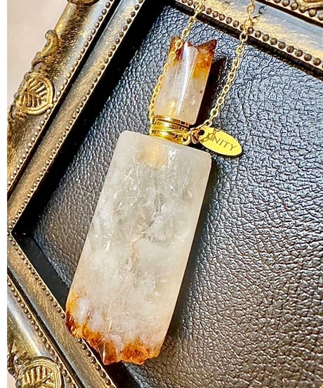 Citrine Bottle Pendant Necklace