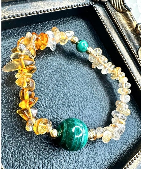 Malachite ✖ Golden Rutile Quartz ✖ Citrine