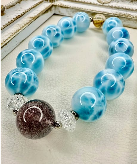 High Quality Larimar × High Quality Super Seven × High Quality Golden Rutile Quartz （限定１本）