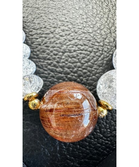 High Quality Copper Rutile Quartz  × Crackle Quartz