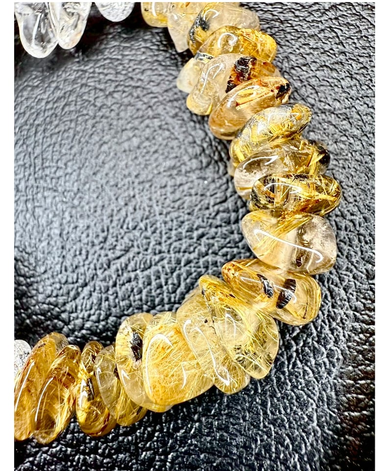 ★(カマドウマ!)クリアゴールデンルチル 15.8ミリ珠ビーズ⑮(SA+) Golden Rutile Quartz × crystal (限定数本) | UNITY