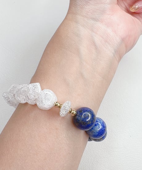 Lapis Lazuli × Crackle Quartz
