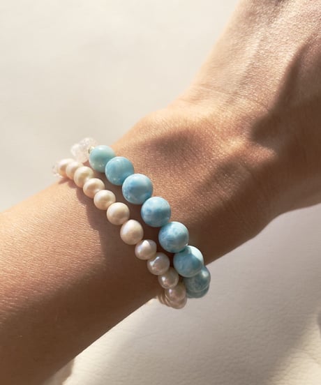 High Quality Larimar  ×  Crackle Quartz