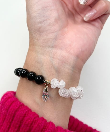 Blackonyx × Crackle Quartz
