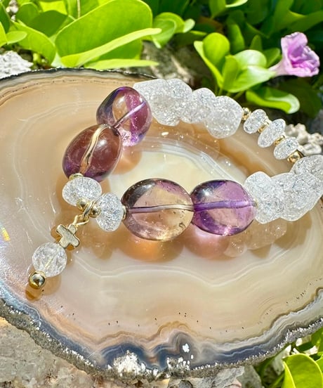 Ametrine × Crackle Quartz　(数本限定）