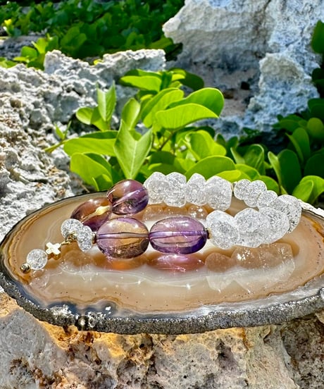 Ametrine × Crackle Quartz　(数本限定）