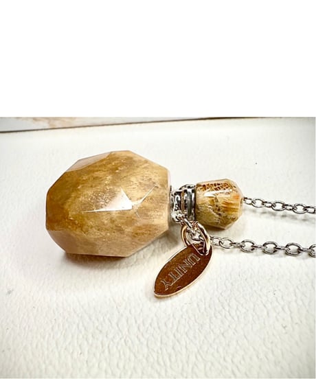 Coral Bottle Pendant Necklace