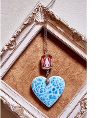 High Quality Heart Larimar × vintage glass（限定１本）