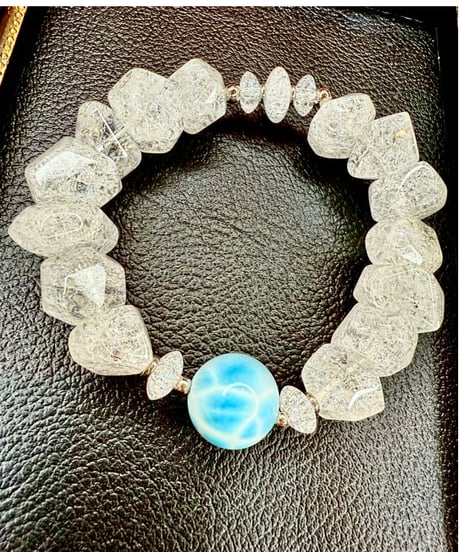 High Quality Larimar × High Quality Crackle Crystal (限定１本）