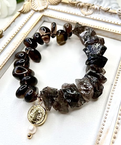 Raw Smoky Quartz× Smoky Quartz
