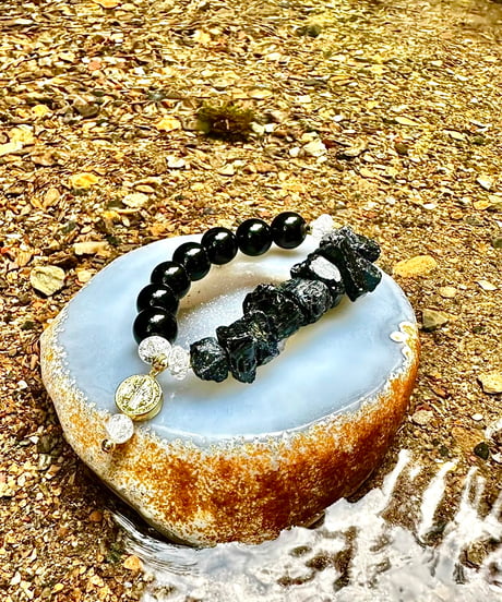 Morion × Raw Tourmaline (限定数本）