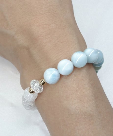 Ice Larimar ×  Amber × Crack Quartz （限定１本）