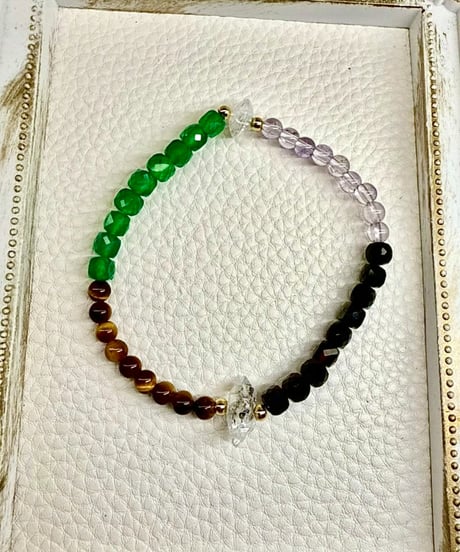Green Onyx × Amethyst × Onyx × Tiger Eye