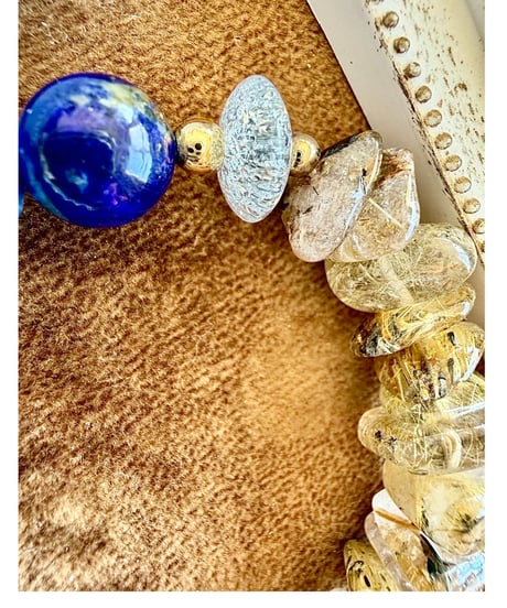 High Quality Lapis Lazuli × Golden Rutile Quartz
