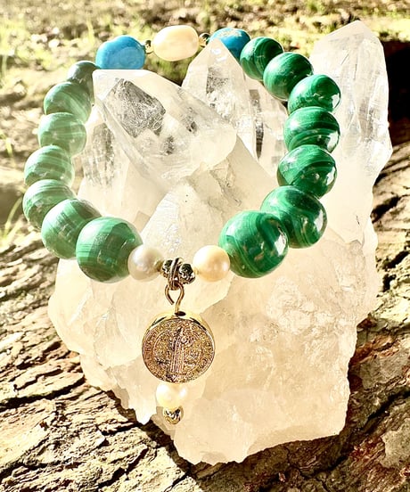 High Quality Vintage Malachite × High Quality Turquoise × Freshwater Pearl
