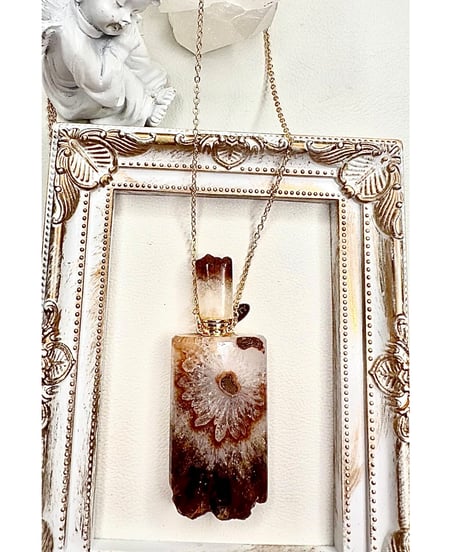 Citrine Bottle Pendant Necklace
