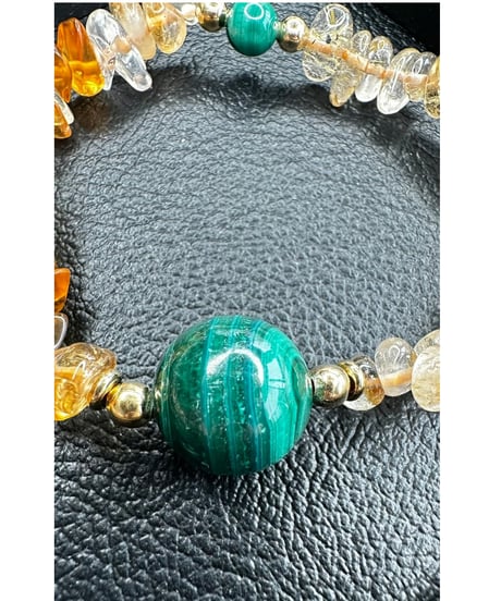 Malachite ✖ Golden Rutile Quartz ✖ Citrine