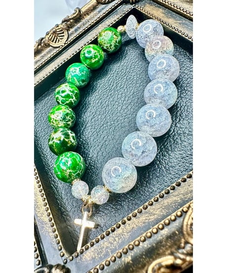 Green Sea Sediment Jasper × Crackle Quartz