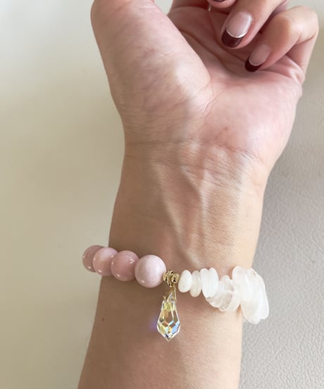 pink opal×rainbow moonstone