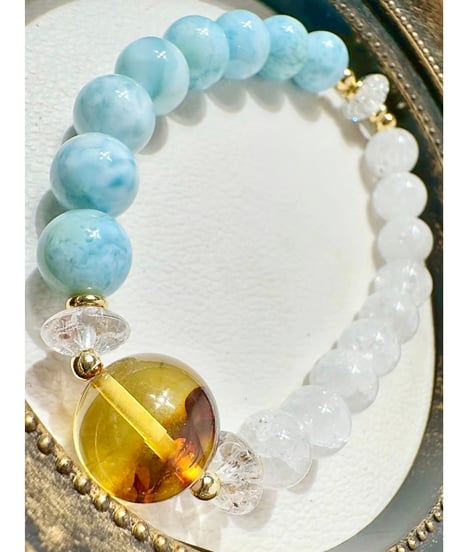 Ice Larimar × Amber × Crack Quartz （限定１本）