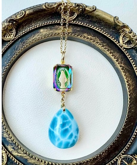 High Quality Larimar × vintage glass（限定１本）